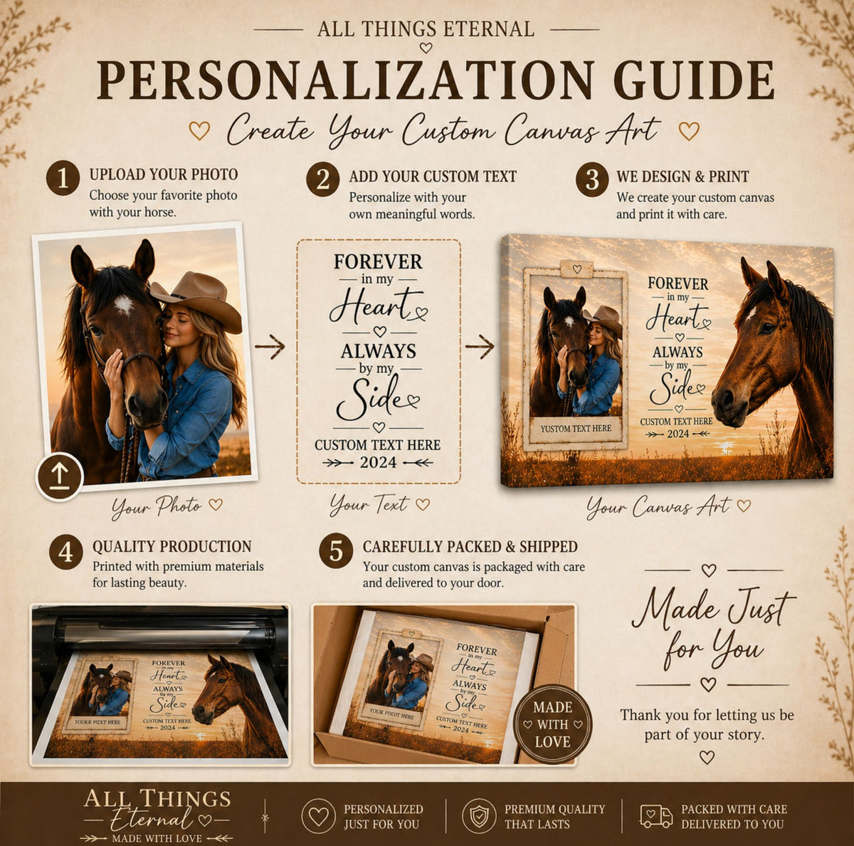 Always by My Side Horse Photo Canvas – view 4
