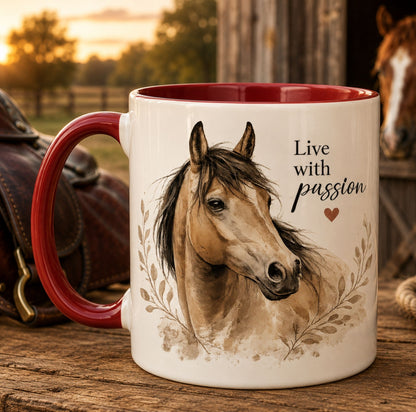 Live with Passion Horse Mug – view 5
