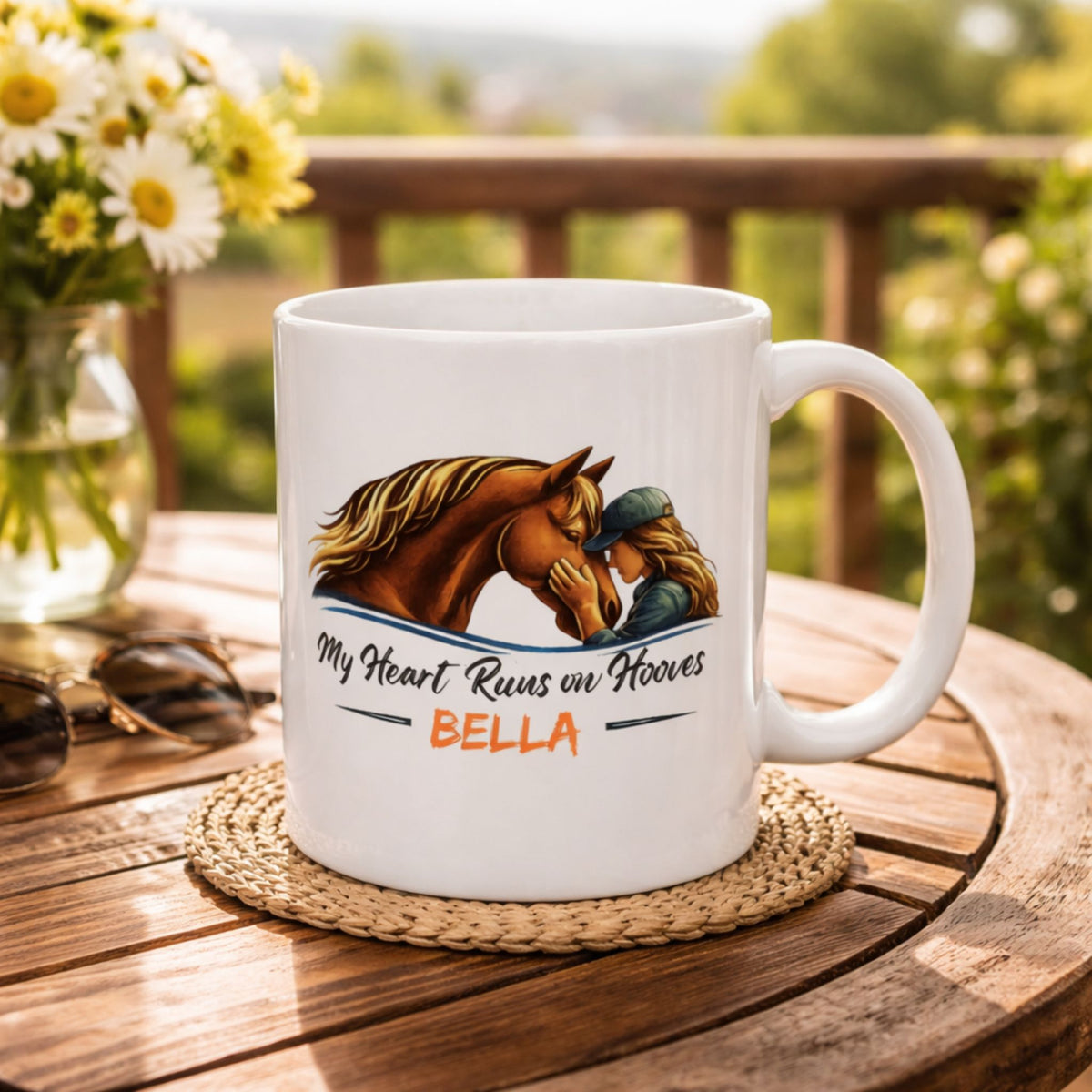 Heart Runs on Hooves Female Ceramic Mug – view 4