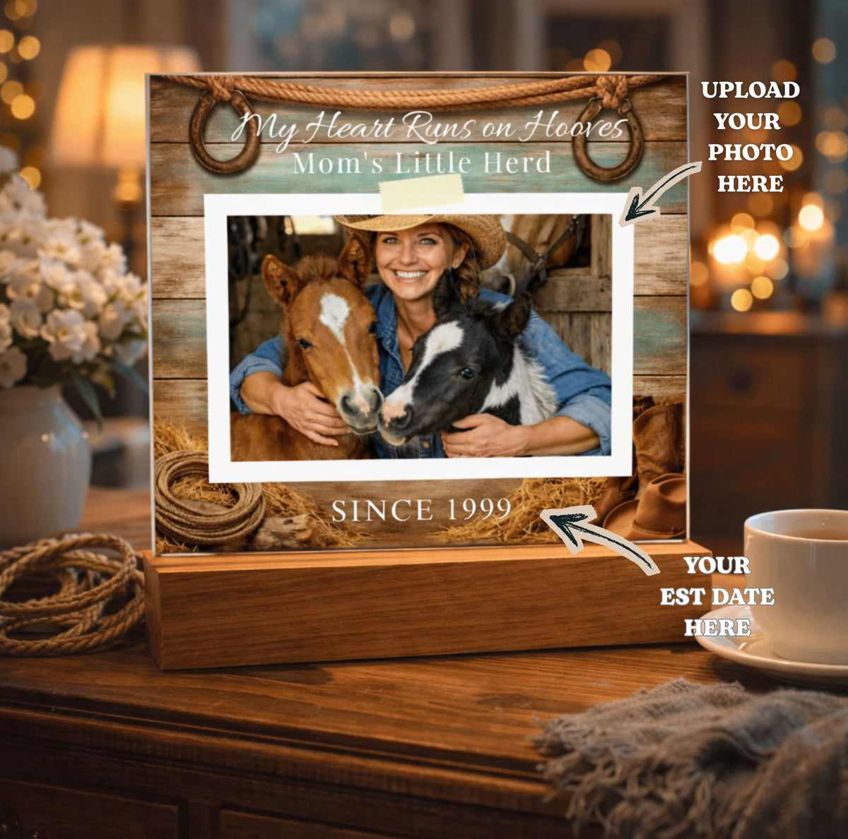 Mom’s Little Herd Horse Photo Plaque – view 5