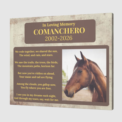 Comanchero Horse Memorial Photo Canvas – view 5