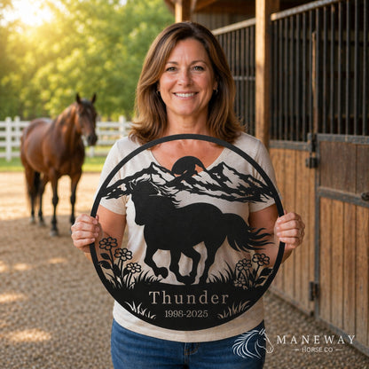 Thunder Round Memorial Stall Sign – view 2