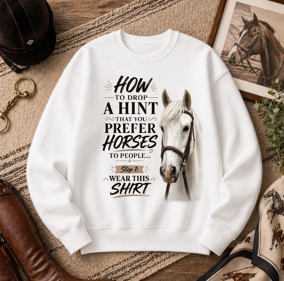 Prefer Horses Sketch Sweatshirt – view 5