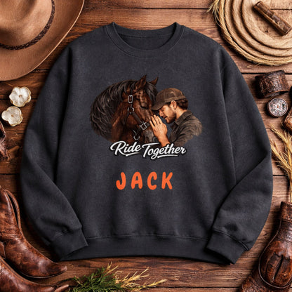 Ride Together Personalized Horse Sweatshirt – view 5