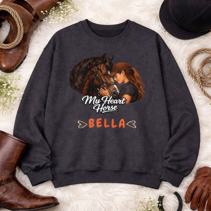 My Heart Horse Personalized Sweatshirt – view 5
