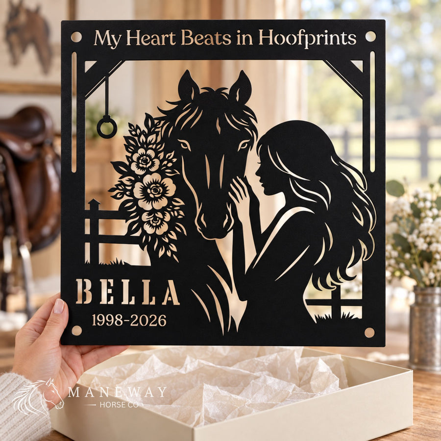 Hoofprints Horse Memorial Wall Sign