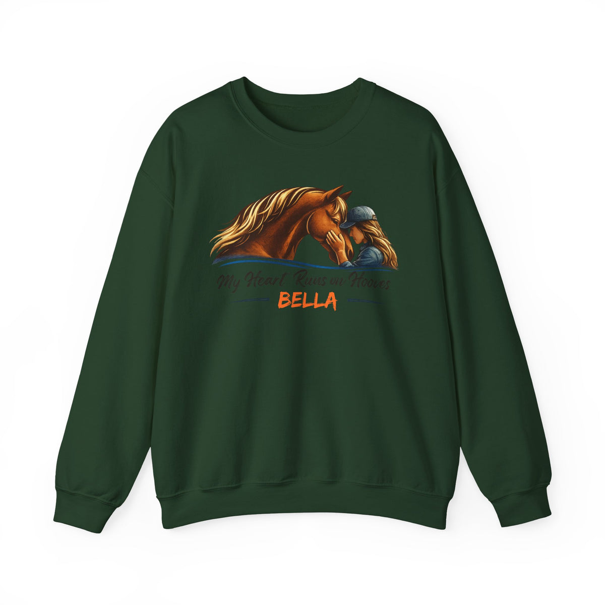 Personalized Heart Runs on Hooves Sweatshirt – view 12
