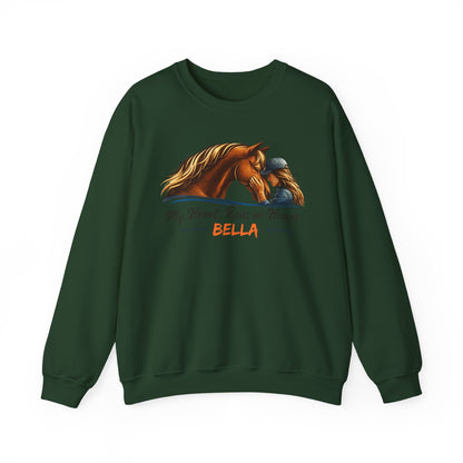 Personalized Heart Runs on Hooves Sweatshirt – view 12