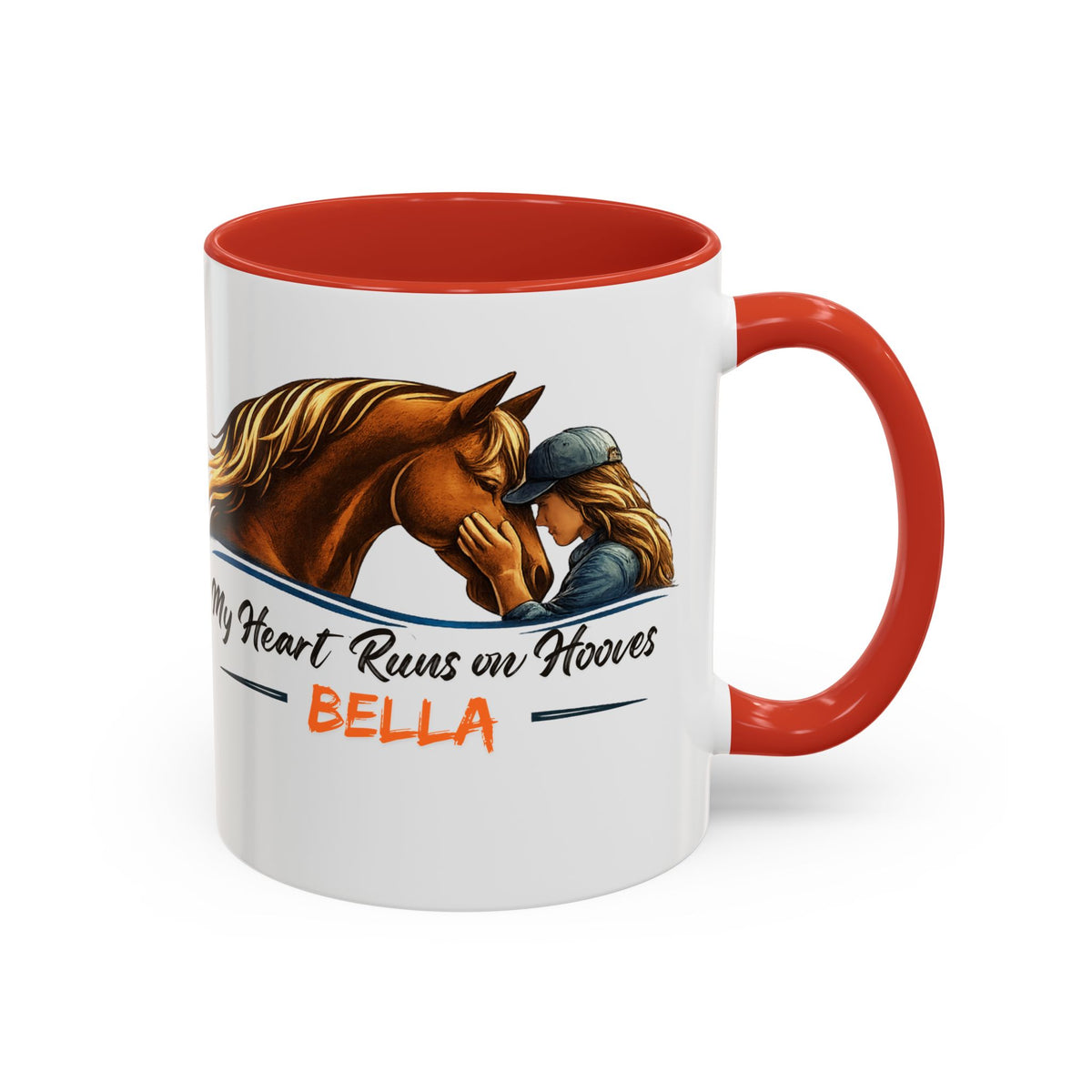 Heart Runs on Hooves Female Two-Tone Mug – view 7