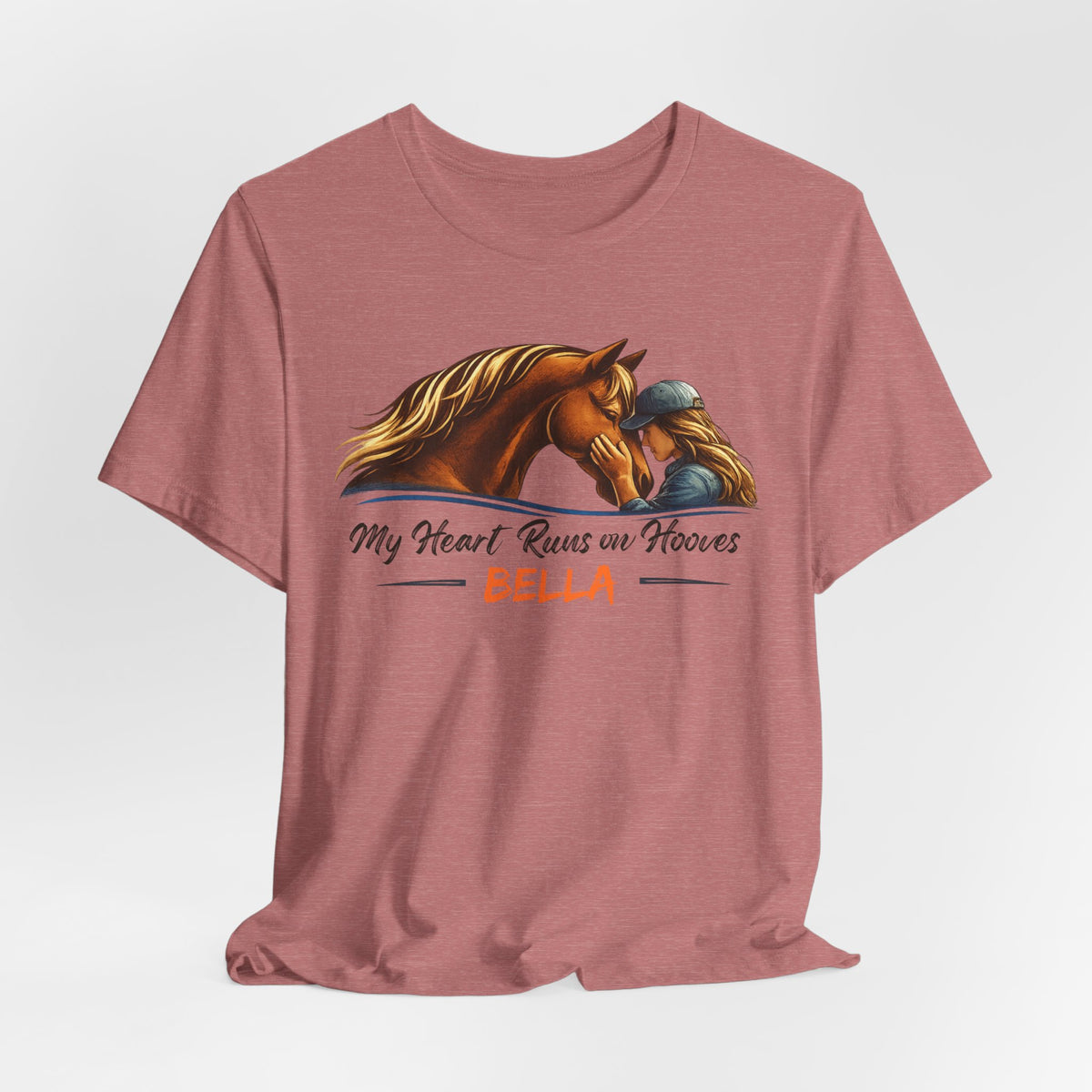 Personalized Heart Runs on Hooves T-Shirt – view 15