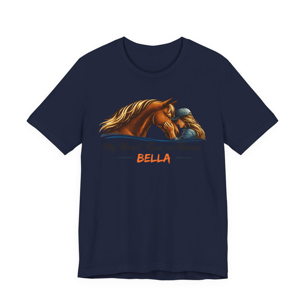 Personalized Heart Runs on Hooves T-Shirt – view 9