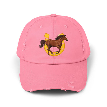 Lucky Horse Horseshoe Distressed Cap – view 10