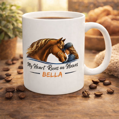 Heart Runs on Hooves Female Ceramic Mug – view 6