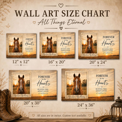 Forever in My Heart Horse Memorial Canvas – view 6