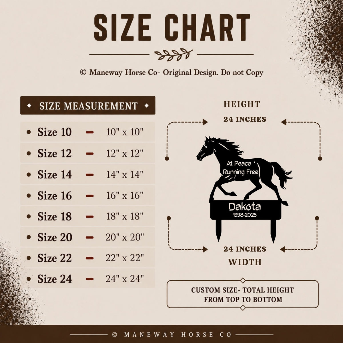 Dakota Galloping Horse Memorial Garden Sign – view 5