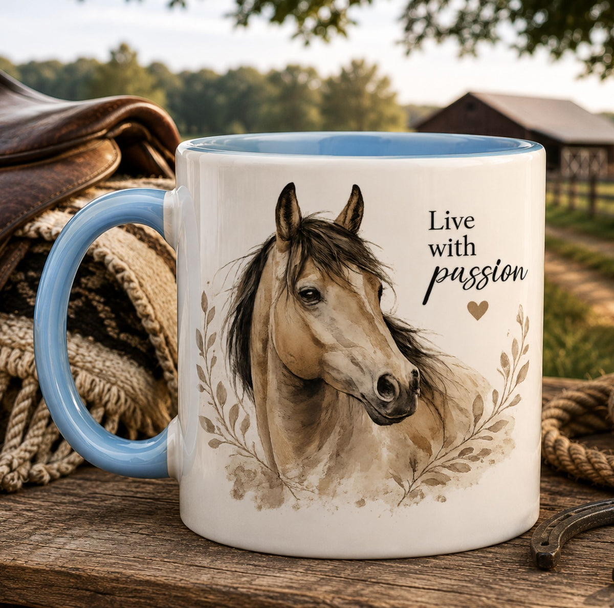 Live with Passion Horse Mug – view 6