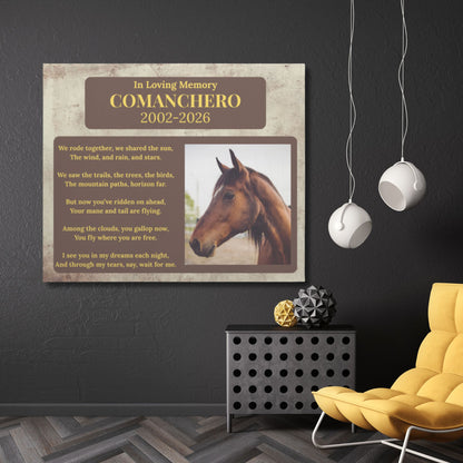 Comanchero Horse Memorial Photo Canvas – view 6