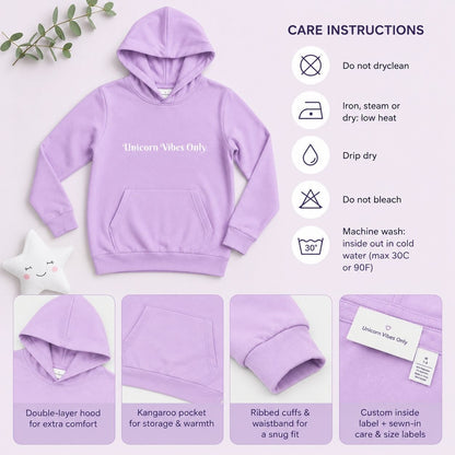 Unicorn Vibes Only Kids’ Hoodie