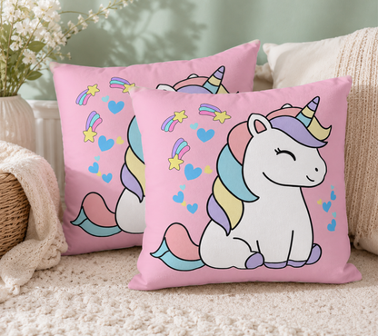 Sleepy Pastel Unicorn Throw Pillowcase