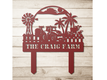 Personalized Farmhouse Garden Stake