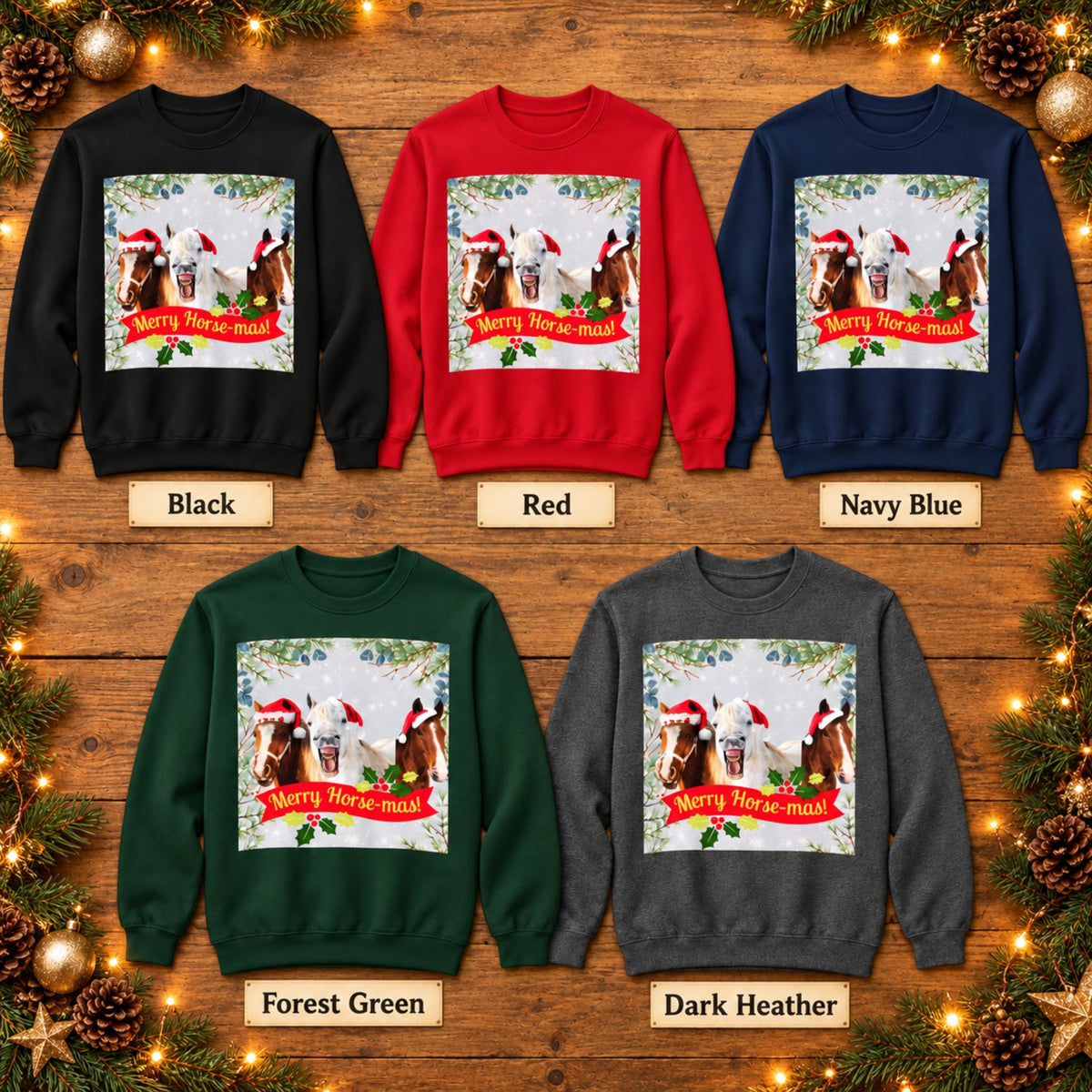 Merry Horse-Mas Christmas Sweatshirt