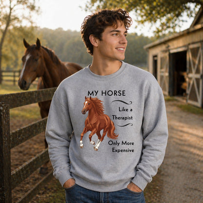 My Horse Is My Therapist Sweatshirt – view 4