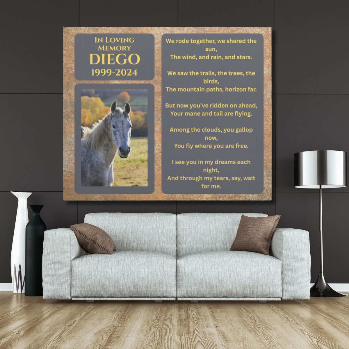 Diego Horse Memorial Photo Canvas – view 6