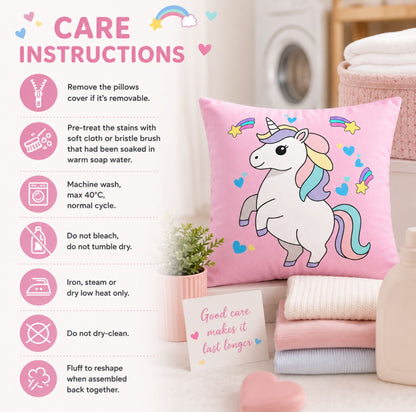 Prancing Unicorn Pillow Cover