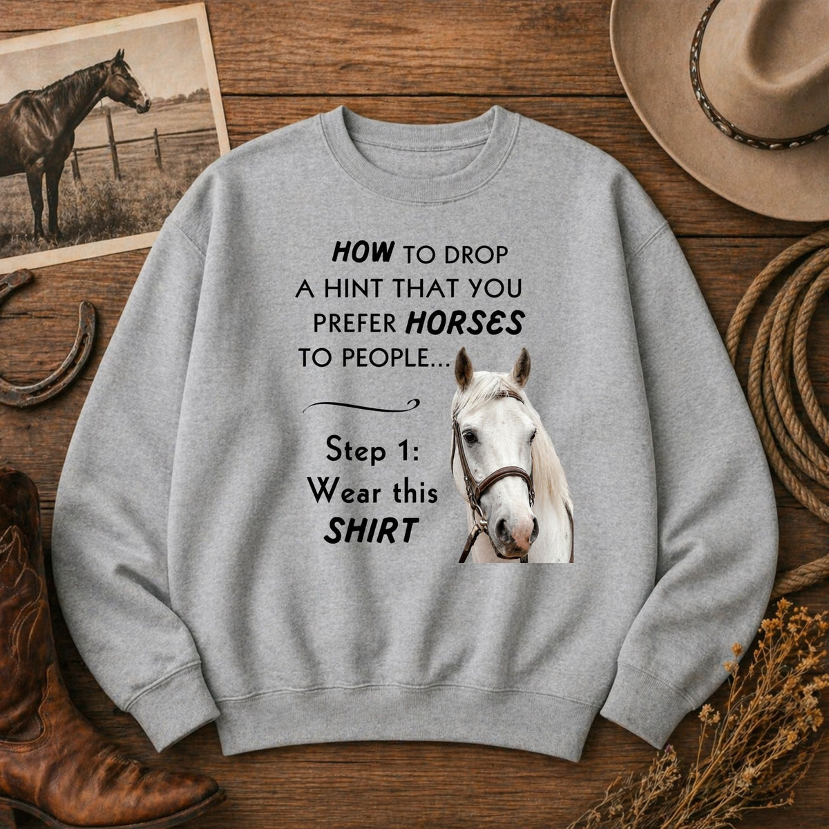 Prefer Horses Over People Sweatshirt – view 6