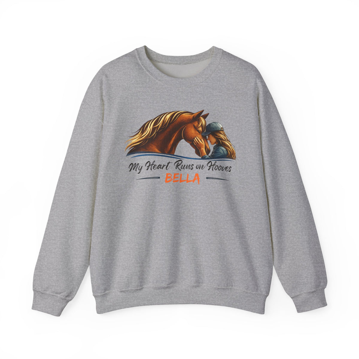 Personalized Heart Runs on Hooves Sweatshirt – view 7