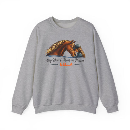Personalized Heart Runs on Hooves Sweatshirt – view 7
