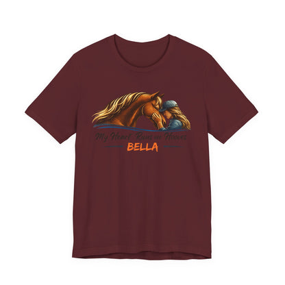 Personalized Heart Runs on Hooves T-Shirt – view 10