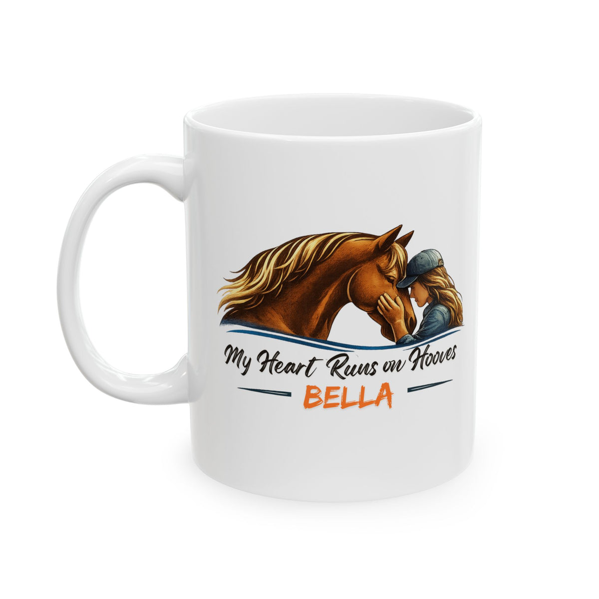 Heart Runs on Hooves Female Ceramic Mug – view 7
