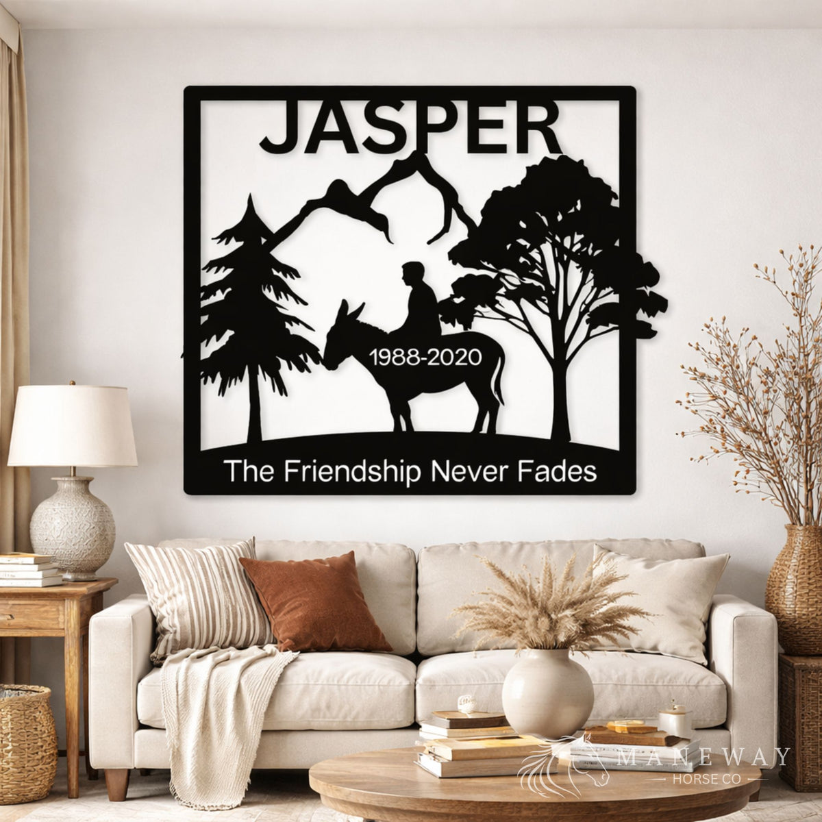 Jasper Donkey Memorial Metal Wall Sign – view 6