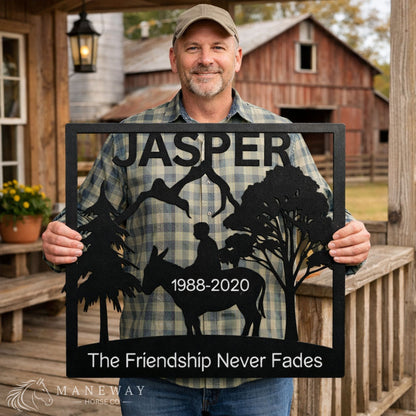 Jasper Donkey Memorial Metal Wall Sign