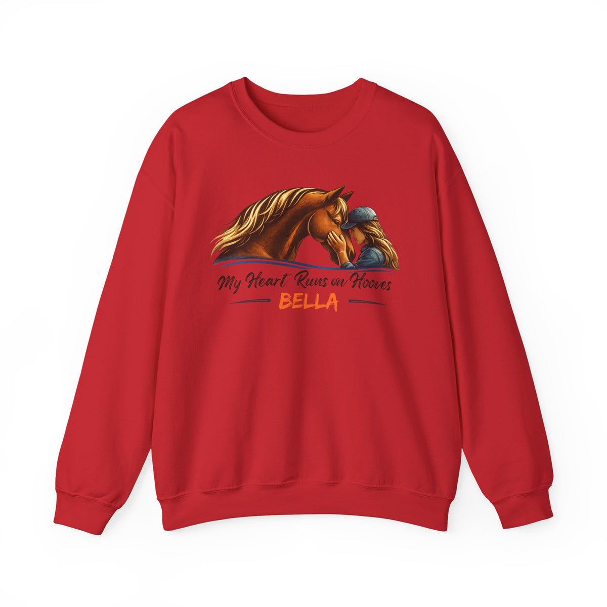 Personalized Heart Runs on Hooves Sweatshirt – view 9