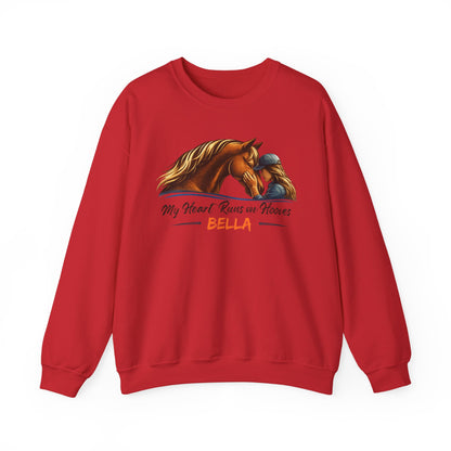Personalized Heart Runs on Hooves Sweatshirt – view 9