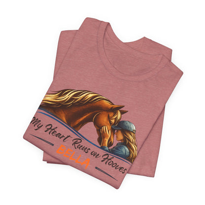 Personalized Heart Runs on Hooves T-Shirt – view 14
