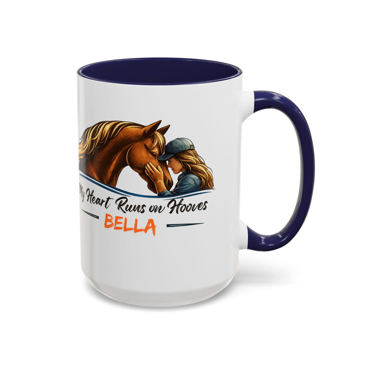 Heart Runs on Hooves Female Two-Tone Mug – view 9
