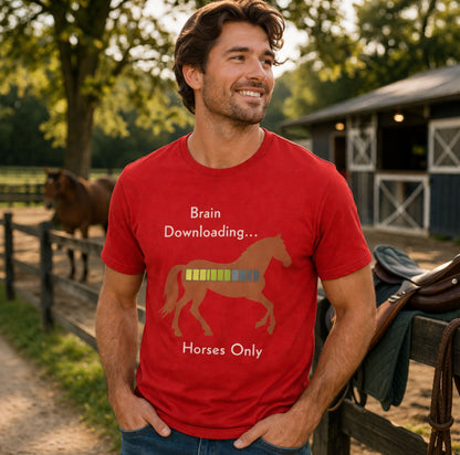 Brain Downloading Horses T-Shirt – view 9