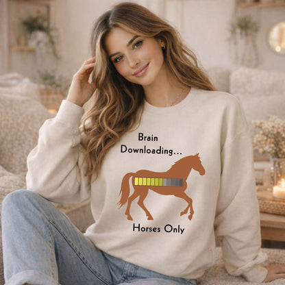 Brain Downloading Horses Sweatshirt – view 6