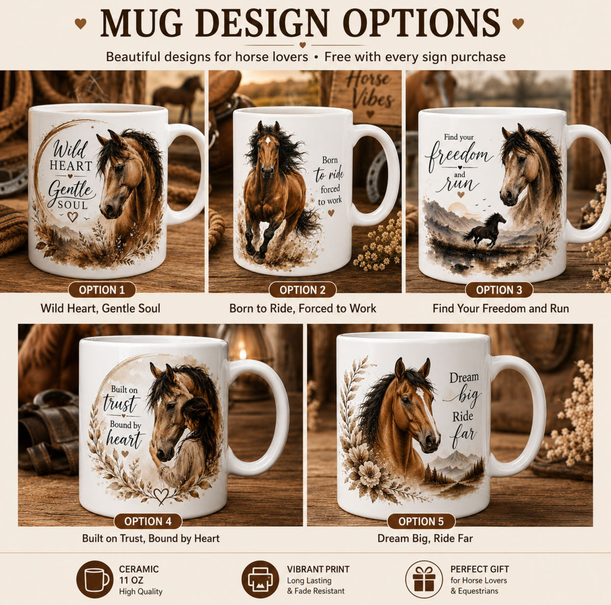 Running Free Horse Memorial Sign + FREE Mug – view 6