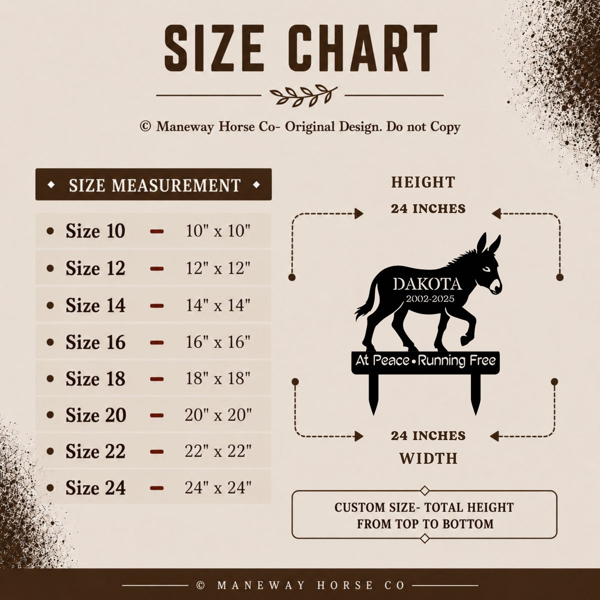 Walking Donkey Memorial Metal Garden Sign