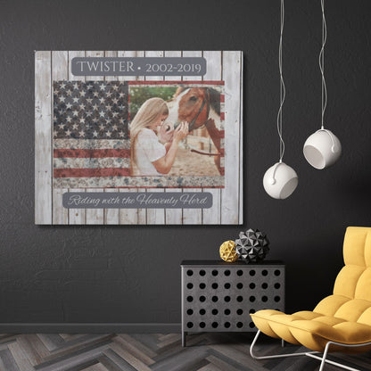 Heavenly Herd Flag Horse Memorial Canvas – view 7