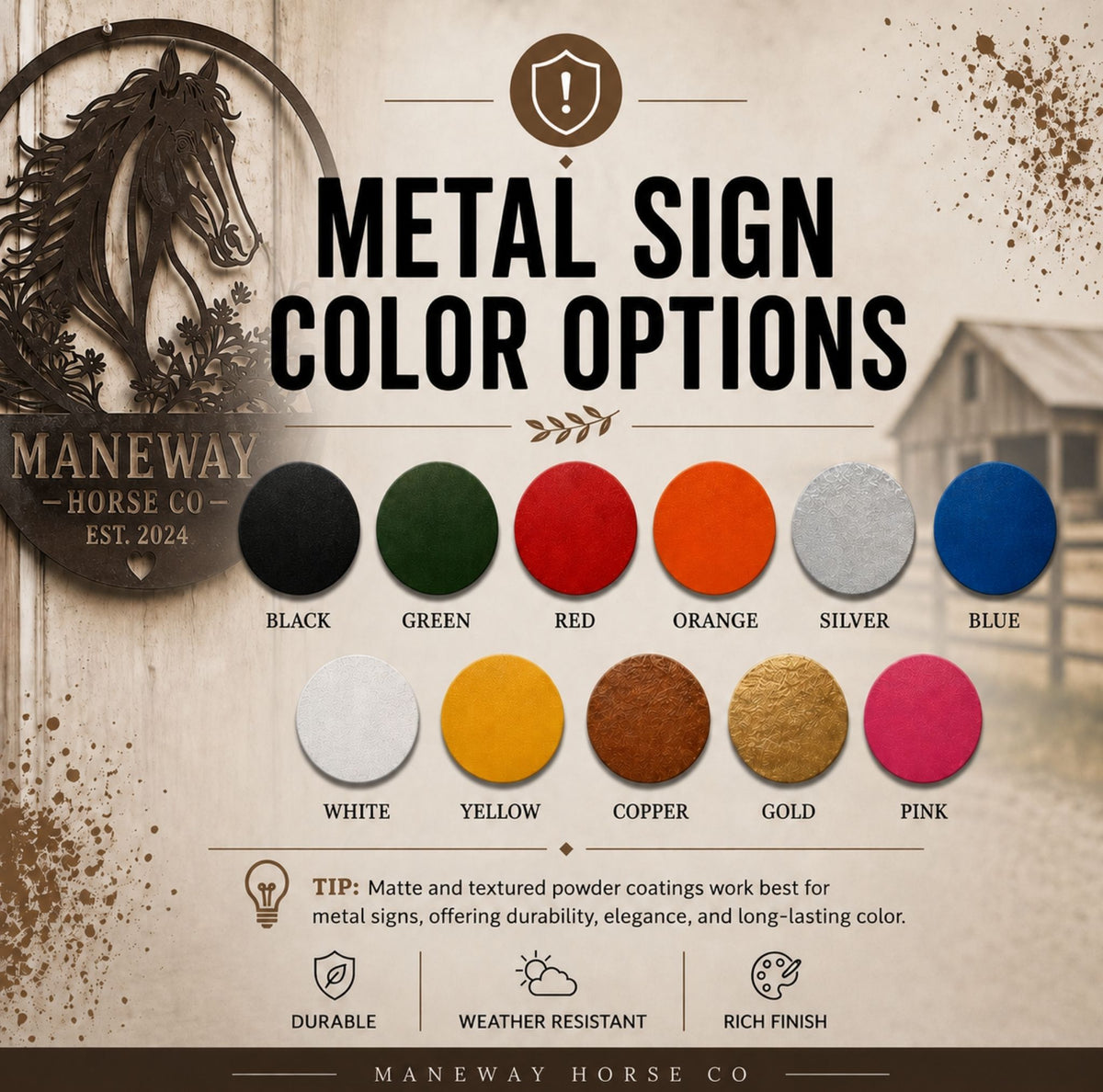 Personalized Equestrian Ribbon Holder Metal Sign