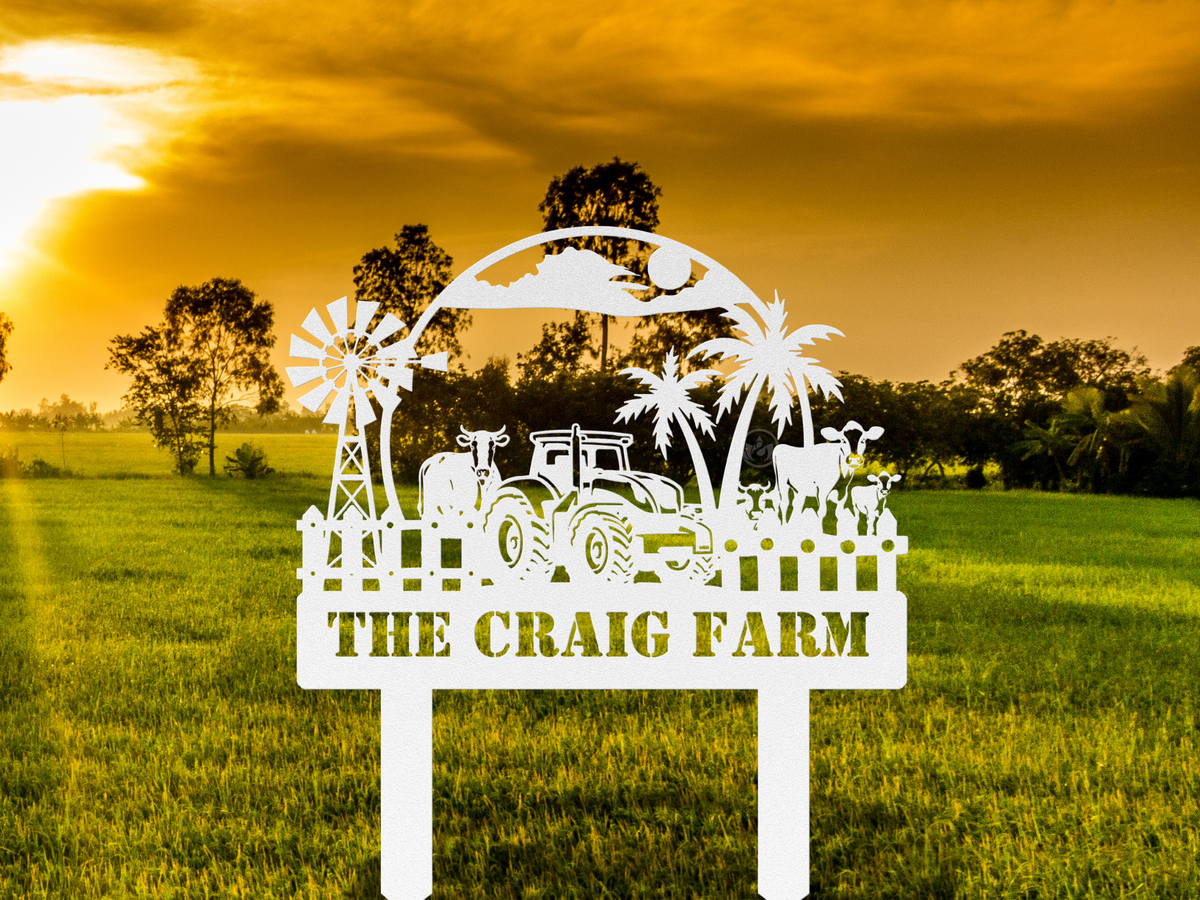 Personalized Farmhouse Garden Stake