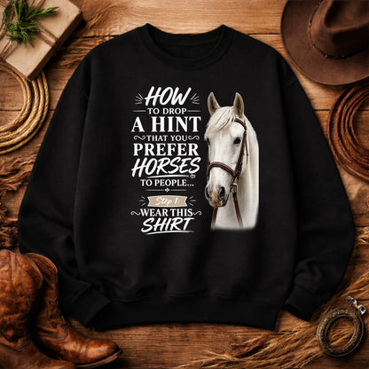 Prefer Horses Sketch Sweatshirt – view 7