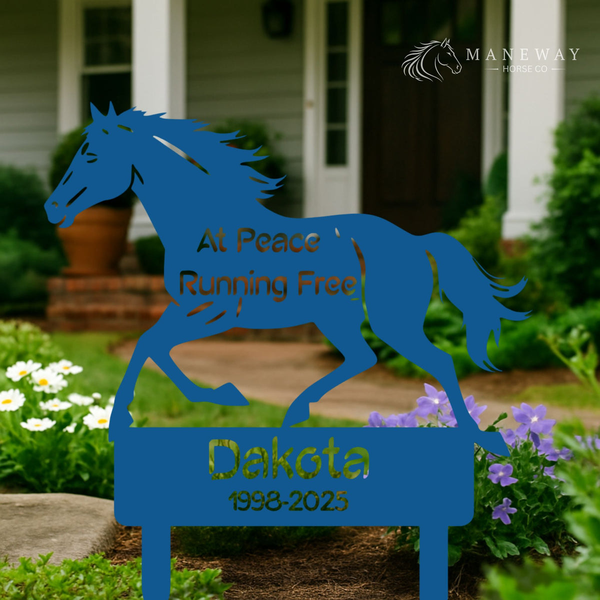 Galloping Horse Memorial Garden Stake – view 6