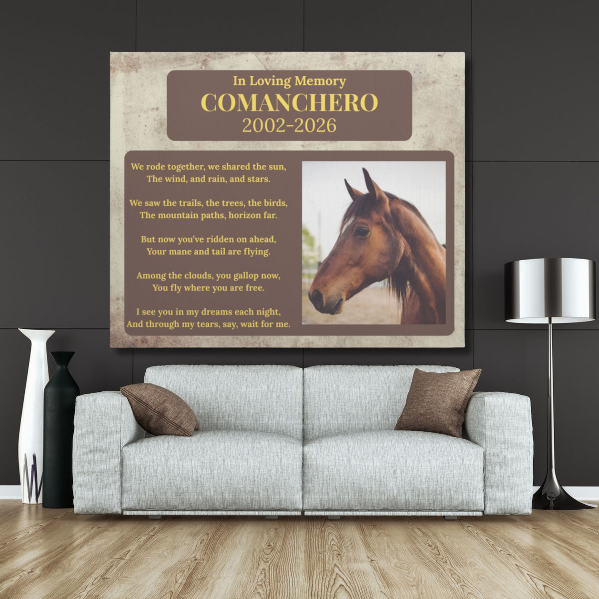Comanchero Horse Memorial Photo Canvas – view 7