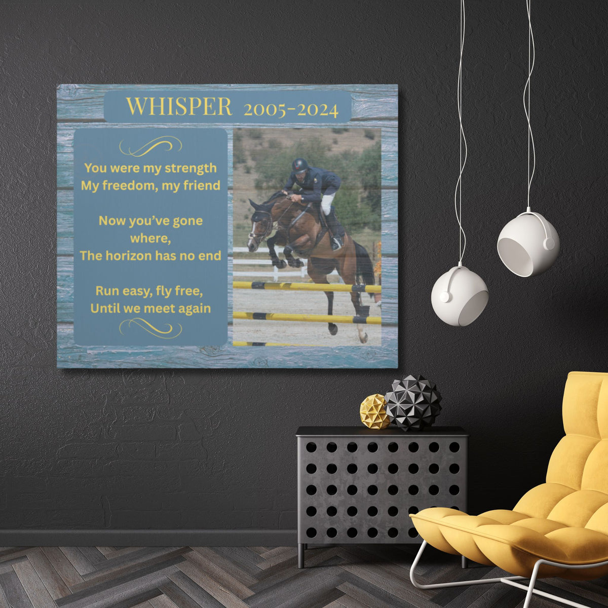 Whisper Horse Memorial Photo Canvas – view 4